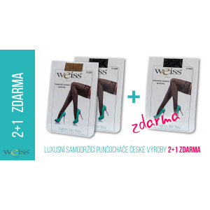 AKCE 2+1 ZDARMA - Dámské samodržící punčochy s elastickou krajkou